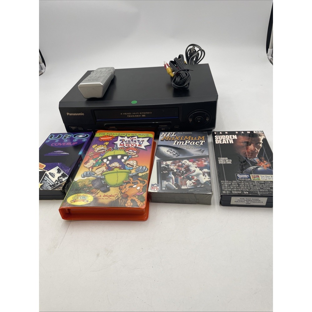 Panasonic Blue Line V4521  4-Head Stereo Omni Recorder VCR Player W/Remote+Cabl